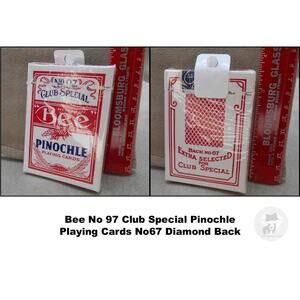 Bee No 97 Club Special Pinochle Playing Cards No 67 Diamond Back Sealed Pack